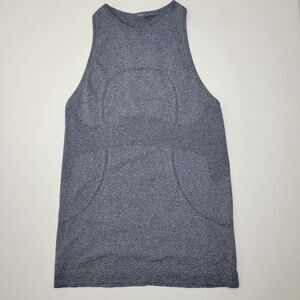 Lululemon Swiftly Tech Tank Top Racerback Women 4 Gray Heather Sweat Run Repeat